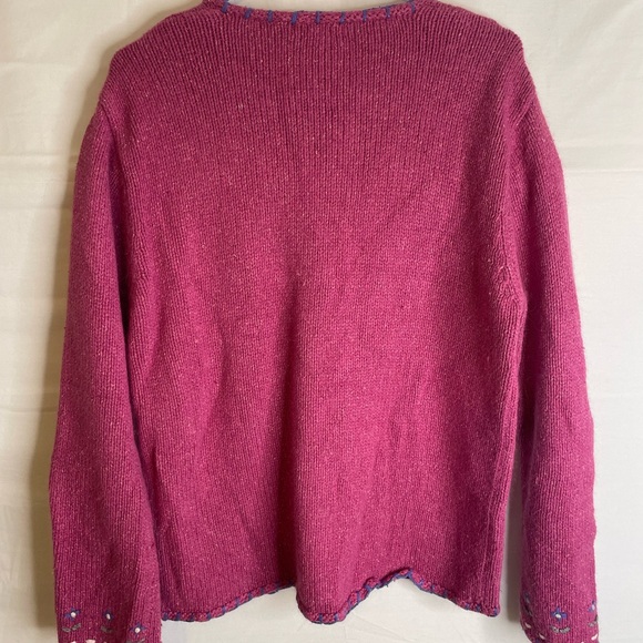 Nomadic Traders Women's Size Larger Neck Sweater Silk Nylon Angora Pink 103 - Picture 7 of 7